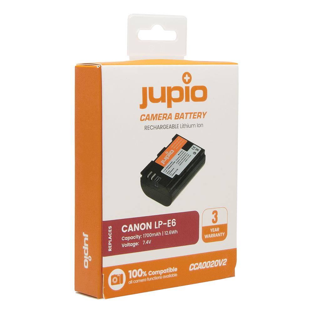 Jupio Canon LP-E6, NB-E6 Chip fényképezőgép akkumulátor
