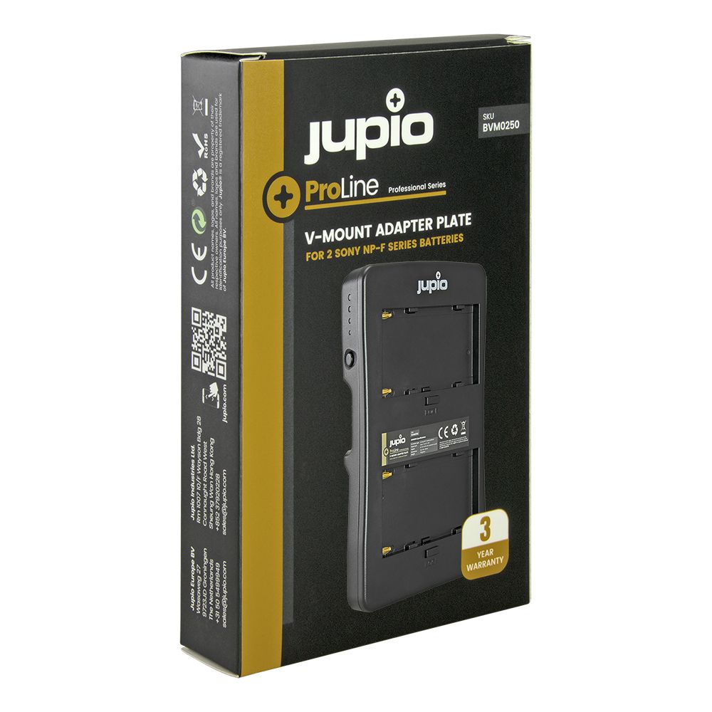Jupio Proline akkumulátor töltő adapter 2x Sony NP-F akkumulátorokhoz