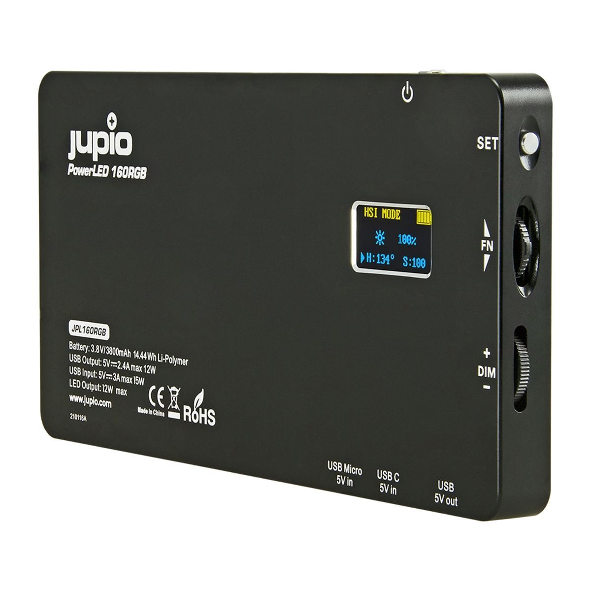 Jupio Power LED 160 RGB + beépített PowerVault funkcióval