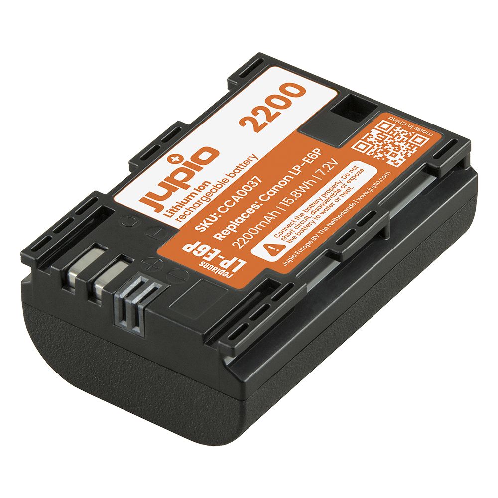 Jupio Canon LP-E6P 2200mAh fényképezőgép akkumulátor (6A folyamatos kisüléssel)