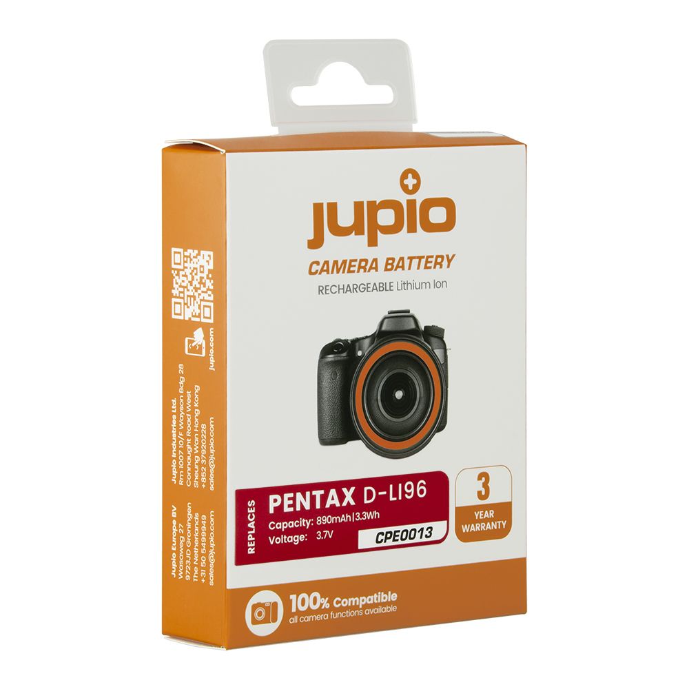 Jupio Pentax D-Li96 890mAh fényképezőgép akumulátor Jupio Pentax D-Li96 890mAh fényképezőgép akumulátor
