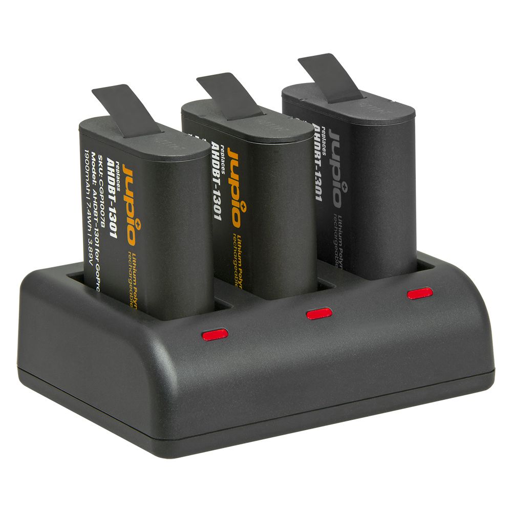 Jupio Value Pack: 2x Enduro GoPro HERO13 akkumulátor (1900mAh) + Kompakt USB hármas töltő Jupio Value Pack: 2x Enduro GoPro HERO13 akkumulátor (1900mAh) + Kompakt USB hármas töltő